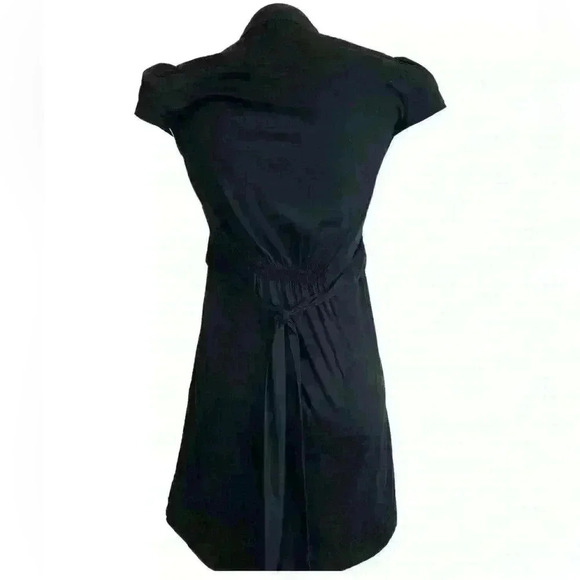 BCBGMaxaria Black A Line Cocktail Dress With Neckline Detail - Picture 4 of 5